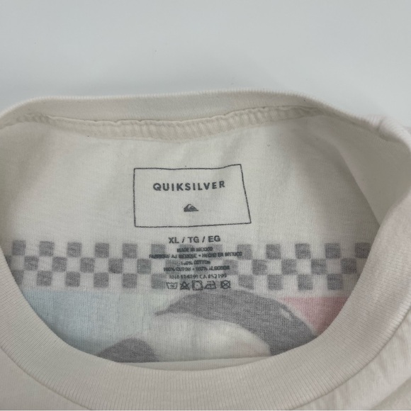 Quiksilver Boy's XL White Logo Tee - Picture 3 of 10